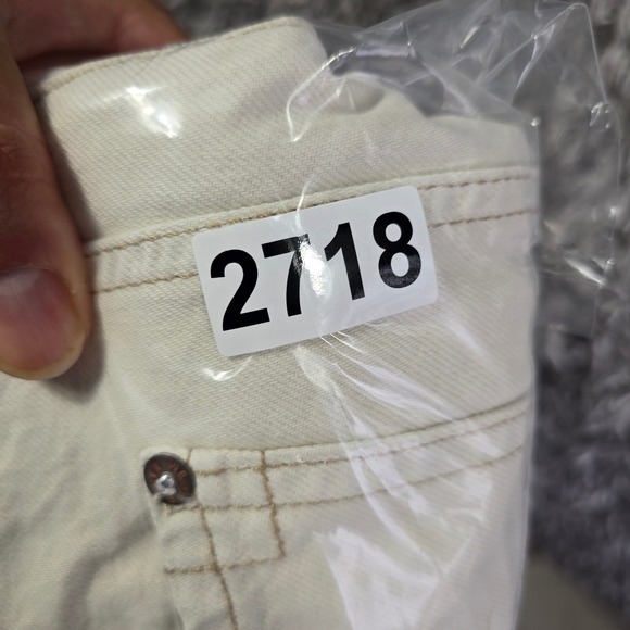 WE THE FREE Cream Good Luck Mid Rise Barrel Jeans Size 28 Boho - Picture 11 of 11